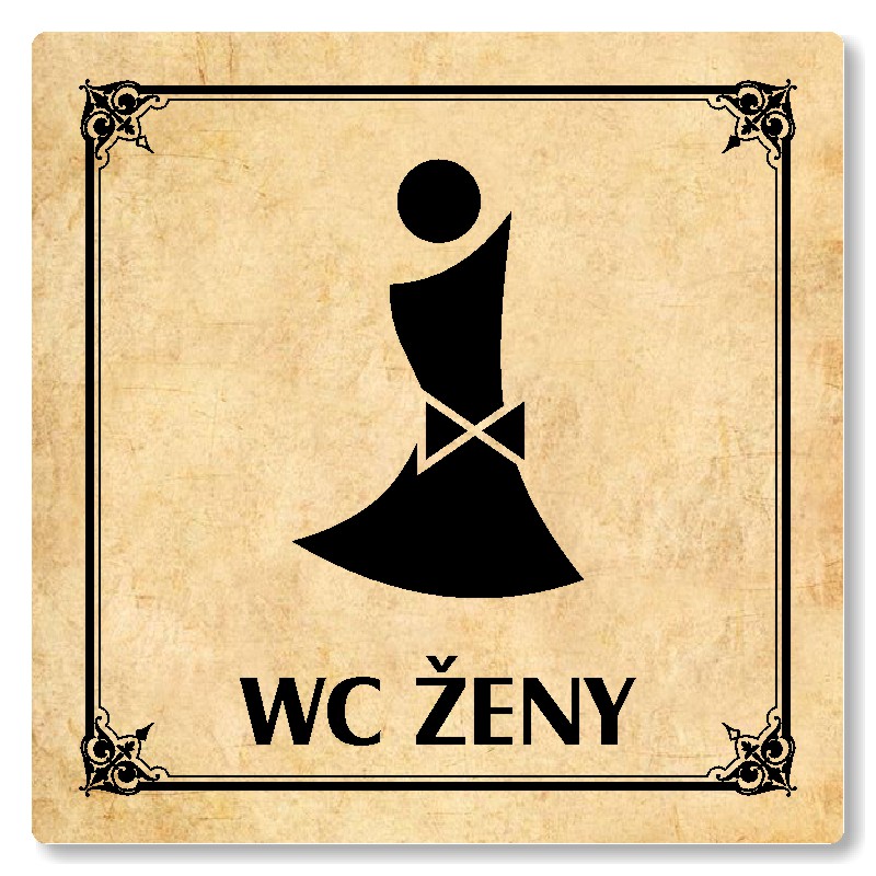 WC ženy, 148x148mm, pergamen, Nebraska